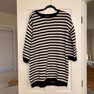 Lands’ End Striped  Sweater Tunic M